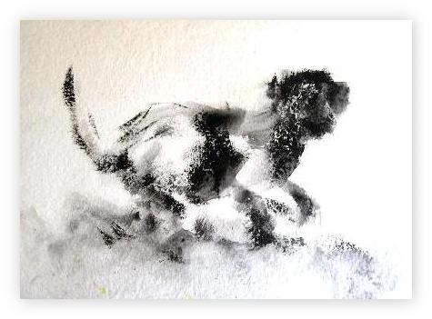 Dorus, augustus 2006.acryl op handgeschept papier